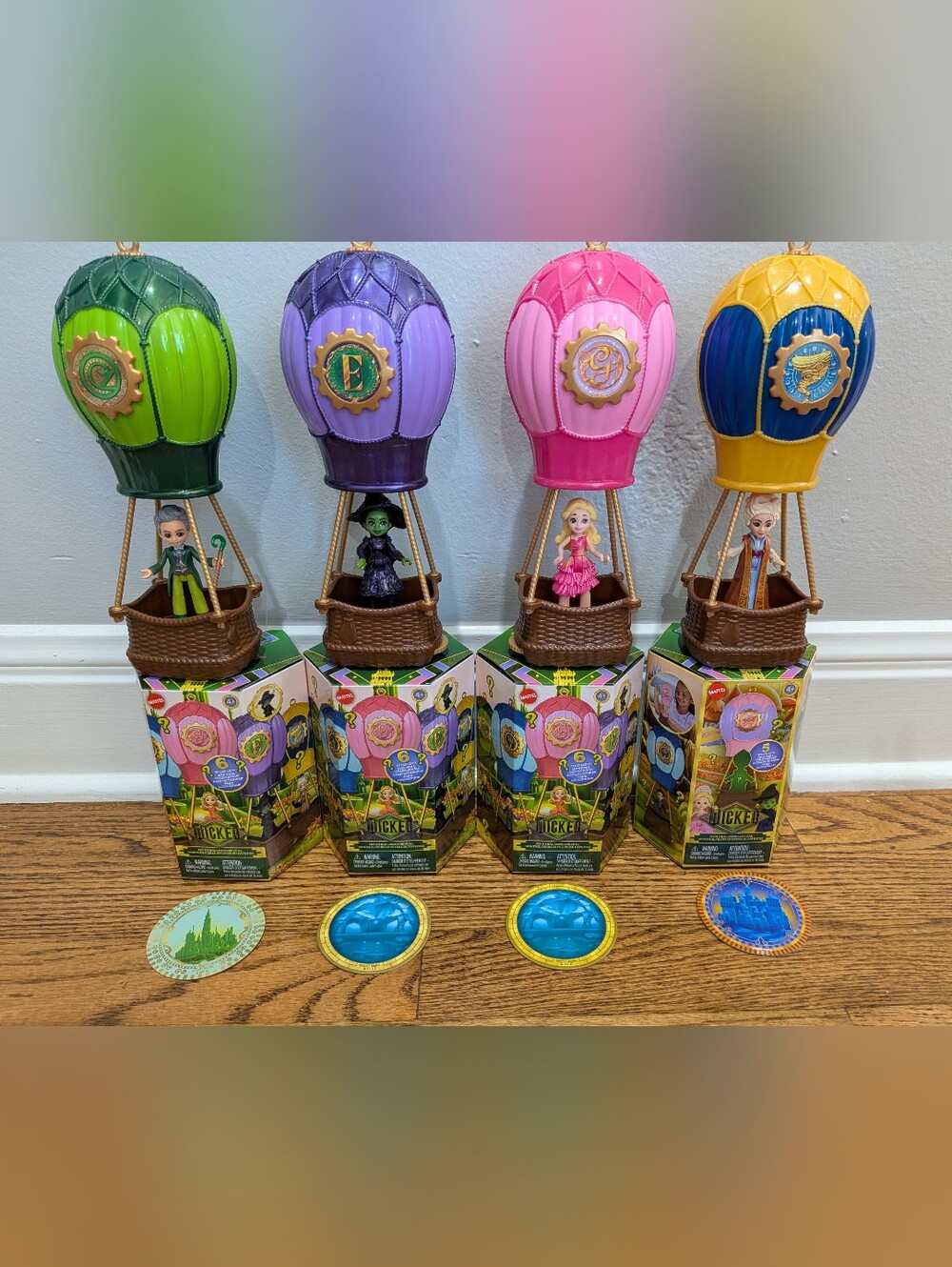NEW Set of 4 Wicked Ozian balloons with figures & accessories blind boxes glinda